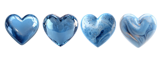 Blue heart symbolizing love and passion for Valentine's Day celebration