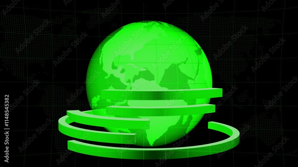Wall mural technology digital hud, globe network, digital data connection futuristic blue and color abstract ba