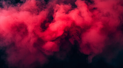 Composition of Dense red fog in a minimalist environment.