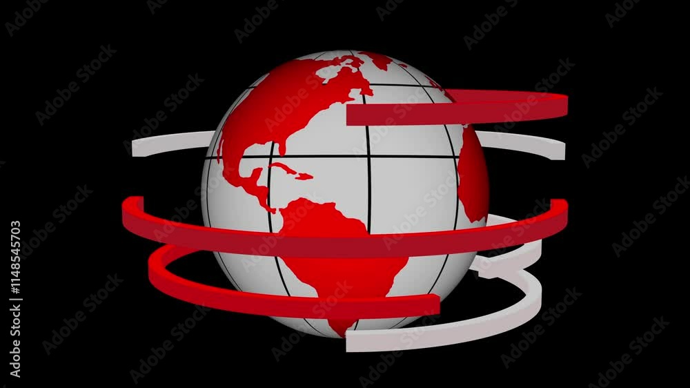 Wall mural technology digital hud, globe network, digital data connection futuristic blue and color abstract ba