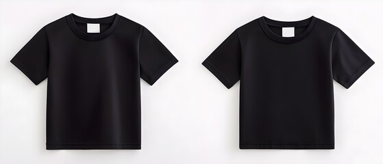 A black shirt with a white logo on the front