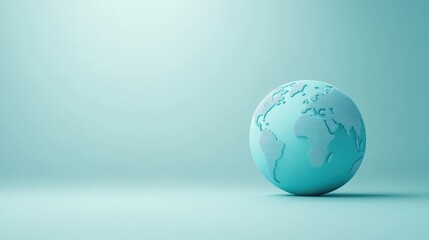 Fototapeta premium Symbol of global interdependence, environmental fragility and the hope for sustainable future