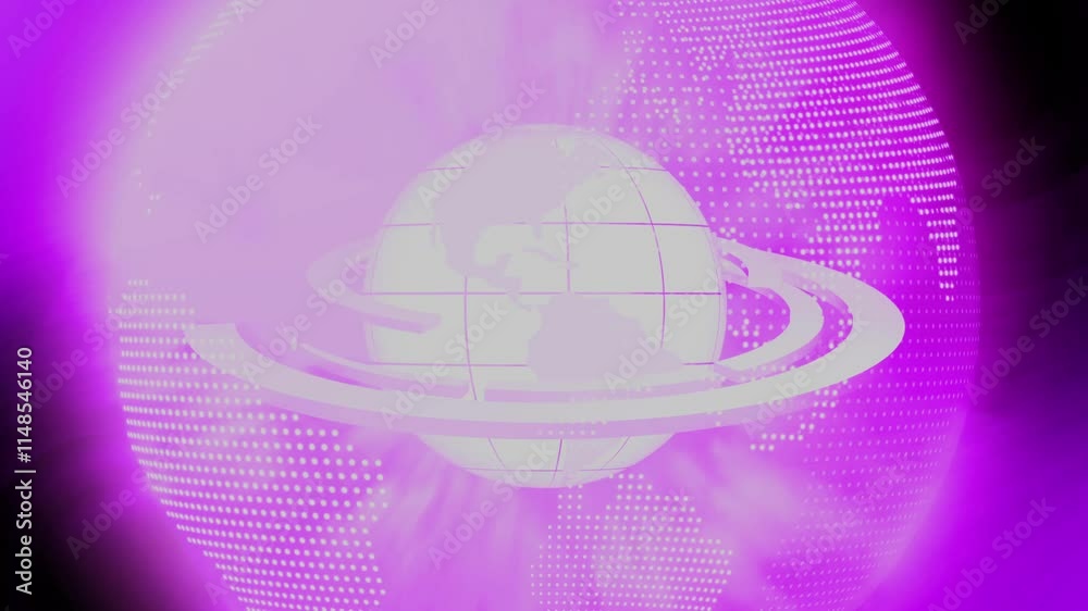 Wall mural technology digital hud, globe network, digital data connection futuristic blue and color abstract ba