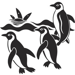 penguin on a white background