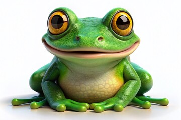 Obraz premium Adorable Cartoon Frog Posing for Product Photography - PNG
