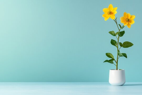 A silhouette of a single flower in bloom, with minimal details and a soft gradient backdrop representing tranquility