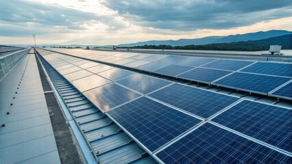 solar panels on the roof