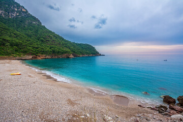 The Kabak Beach view in Turkey