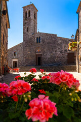 Fototapeta premium Church of San Pietro. Radicofani, Siena, Tuscany, Italy, Europe.