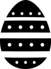 Easter egg icon.
Isolated cute Easter egg silhouette.
Transparent background.