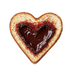 Romantic heart-shaped breakfast toast for valentine's day 2025 sweetheart love