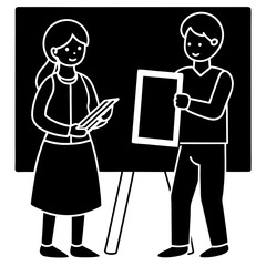 teacher and students