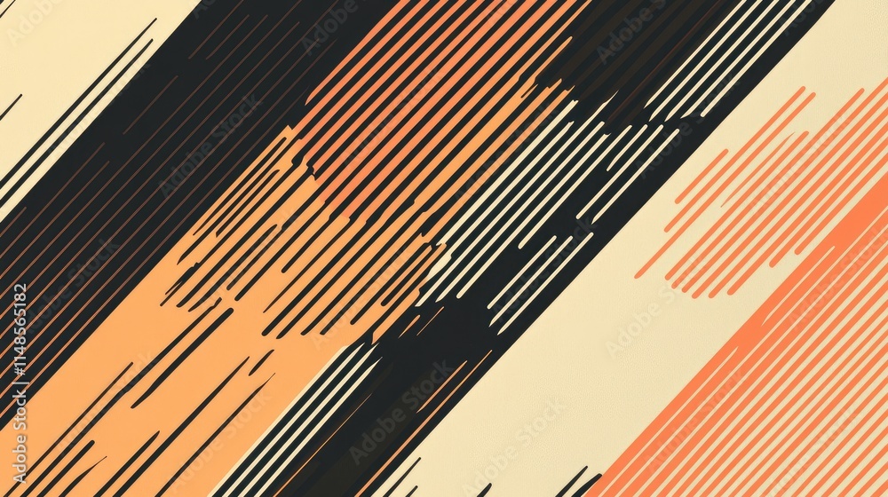 Aufkleber Line background with diagonal strokes in a repeating pattern, creating a sleek and modern design.