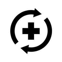 health recovery icon vector 