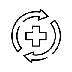 health recovery icon vector 
