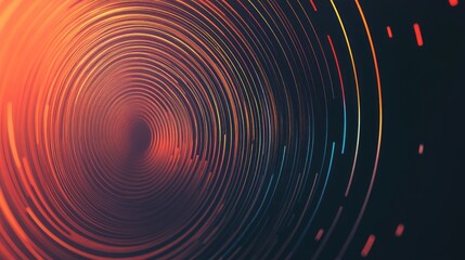 Fototapeta premium Minimalist background with spiraling lines radiating outward, forming a hypnotic visual effect.
