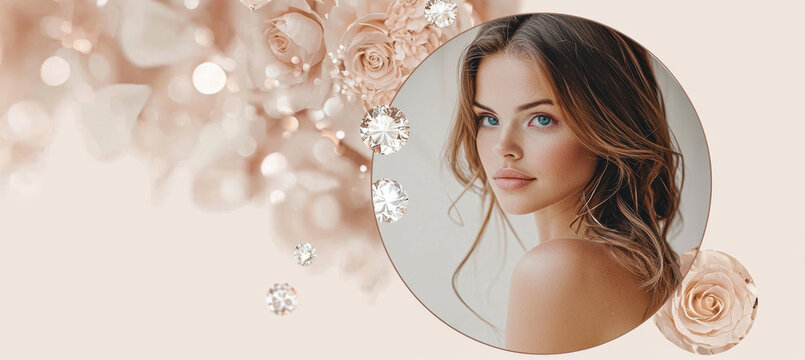 Elegant Jewelry Boutique Email Signature Design with Rose Gold and Sparkling Gem Accents