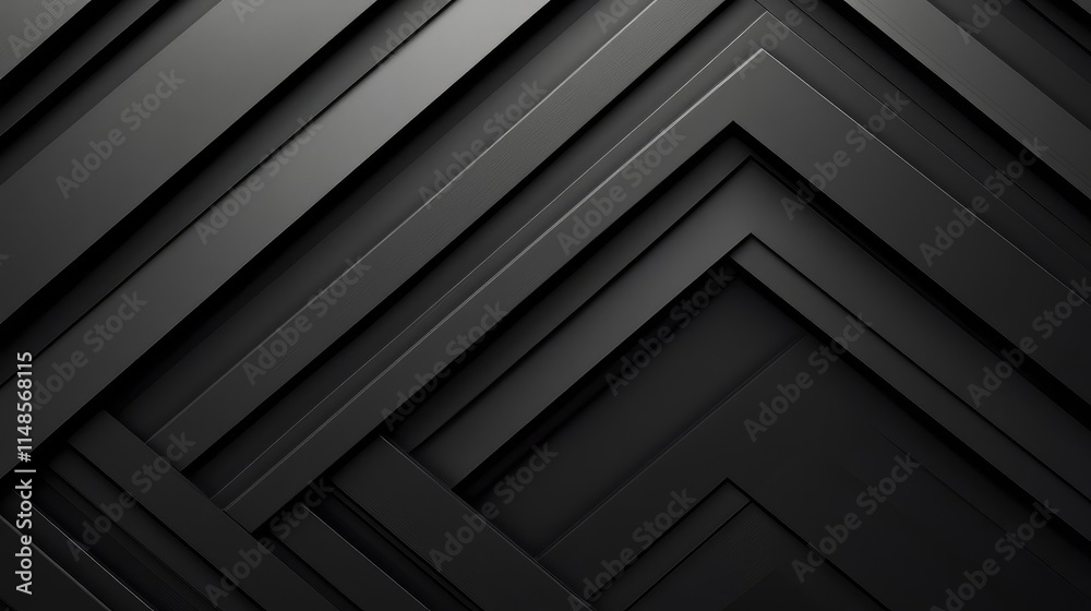 Poster minimalist line background with zigzag patterns in monochrome, creating a dynamic and modern aesthet