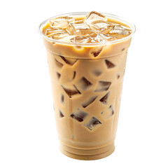 Iced Latte drink isolated on white