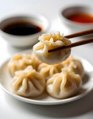 chinese dumpling dim sum with chopstick