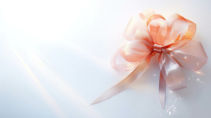 Crystal Pink Valentine conveys delicate sentiments of intimacy affection and softness. Elegant Pink Crystal Bow for Valentine's Day Celebration Decor