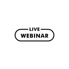 Obraz premium Line Live Webinar button icon vector