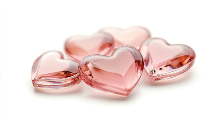 Crystal Pink Valentine conveys delicate sentiments of intimacy affection and softness. Elegant Pink Crystal Hearts for Valentine&rsquo;s Day Home Decor