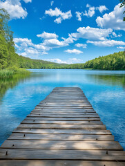 Naklejka premium Natural Beach Scenery Background. AI Generated