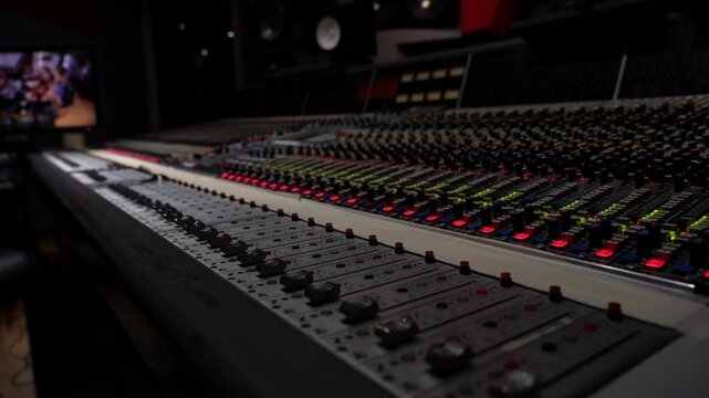 Analog Mixing Console at Professional Recording Studio, 72 channels