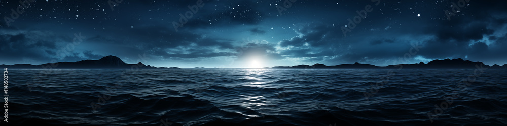 Canvas Prints beautiful ocean with a sun setting in the background