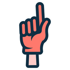 foam hand supporter icon