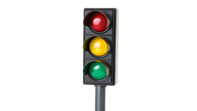 traffic light isolated on white