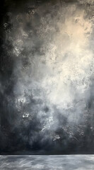 Obraz premium Abstract painting with a blend of dark and light tones, evoking a sense of depth and mystery.