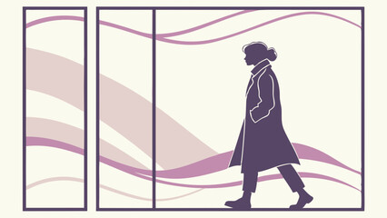 silhouette of a girl in the window background