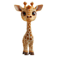 Obraz premium A cute giraffe with a big smile on its face
