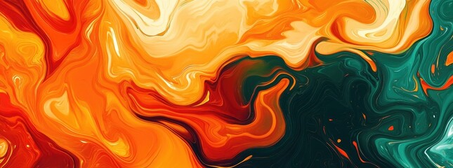Fototapeta premium Vibrant Abstract Painting with Fluid Acrylics