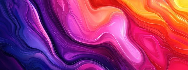 Obraz premium Vibrant Abstract Painting with Fluid Acrylics