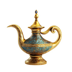 A vintage teapot isolated on a white background