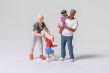 miniature figure concept of family
