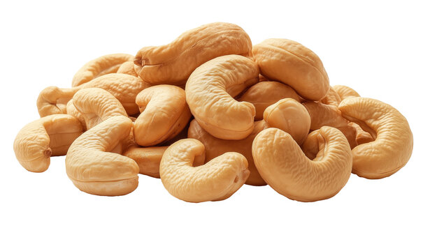 cashew nut isolated on white background clipping path