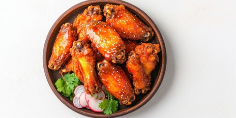 Delicious Sesame Glazed Chicken Wings Food Photography