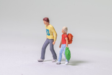 miniature figure concept of people, teenager, kids	