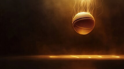 Ethereal basketball scene evokes determination and hope