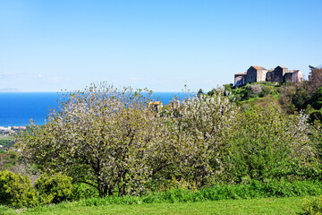 San Nicolao village in eastern coast of Corsica island