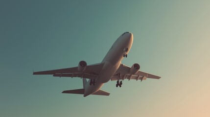 Obraz premium Isolated 8K 3D rendering of cargo plane in flight