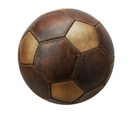 Isolated Vintage Football isolated on white or transparent background, png clipart, design element