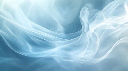 Fototapeta premium Abstract Blue and White Swirling Wave Design