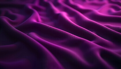 Velvet texture background featuring rich deep purple fabric with soft light reflections