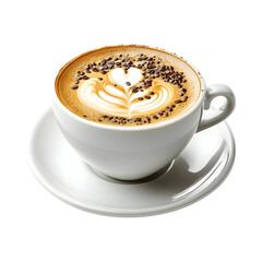 Appetizing Cappuccino Isolated On Transparent Background