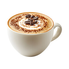 Appetizing Cappuccino Isolated On Transparent Background